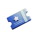 Grafik-Symbol für die Anmeldung und Erhalt eines kostenlosen Tickets zur Kommunalen